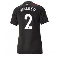 Manchester City Kyle Walker #2 Fotballklær Bortedrakt Dame 2022-23 Kortermet